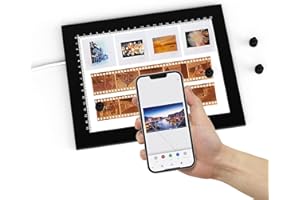 Magnetic Slide Viewer 8”x6” Light 5600K Ultra-Thin Adjustable Brightness Backlight for Slides and 35mm Film Negative Scanning