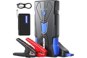 AUTOONE Car Jump Starter, 6000A Battery Booster Power Pack for All Gas & 8.0L Diesel Engine, 12V Portable Lithium Jump Box wi