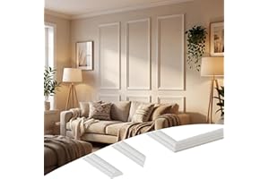 Lilvduybz 3 Set Peel and Stick Wall Molding Kit, Easy Install Pre-Cut Wainscoting Panels, Ready to Assemble Wainscoting Accen