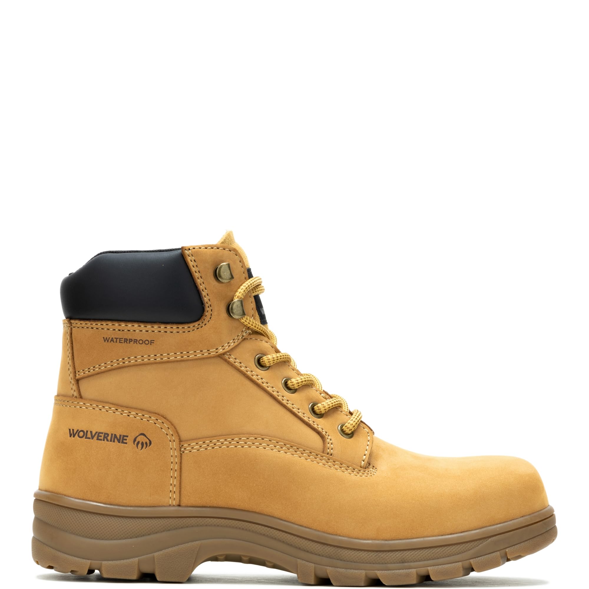 Wolverine Men’s Carlsbad Waterproof Steel Toe 6″ Construction Boot, Wheat, 5 Wide