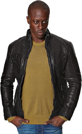 napp jeans leather jacket