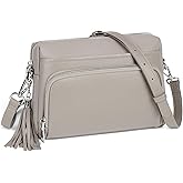 befen Genuine Leather Crossbody Purses for Women Small Crossbody Bags Purse with Built in RFID Blocking Wallet