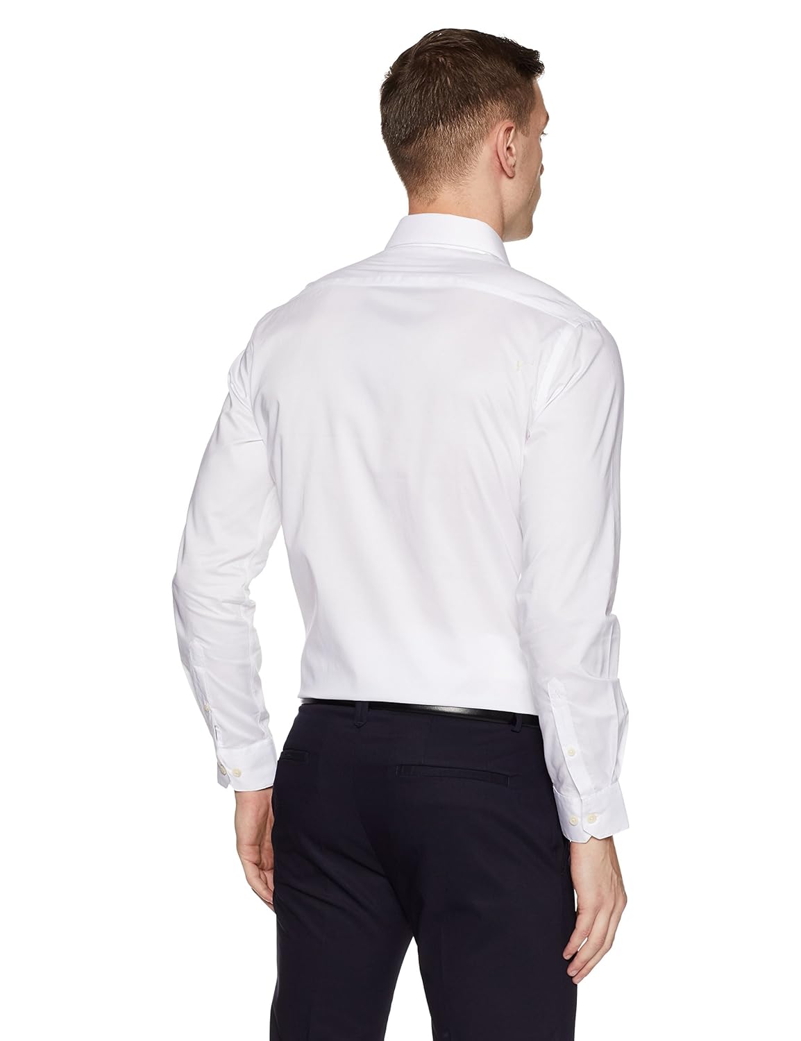 arrow men's solid regular fit cotton formal shirt