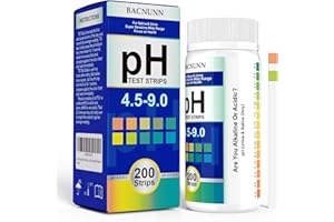 BACNUNN pH Test Strips for Urine & Saliva: 200 Strips pH Paper for Body pH Testing 4.5 to 9.0 - Acid Alkaline Litmus Paper pH Test Strips for Humans