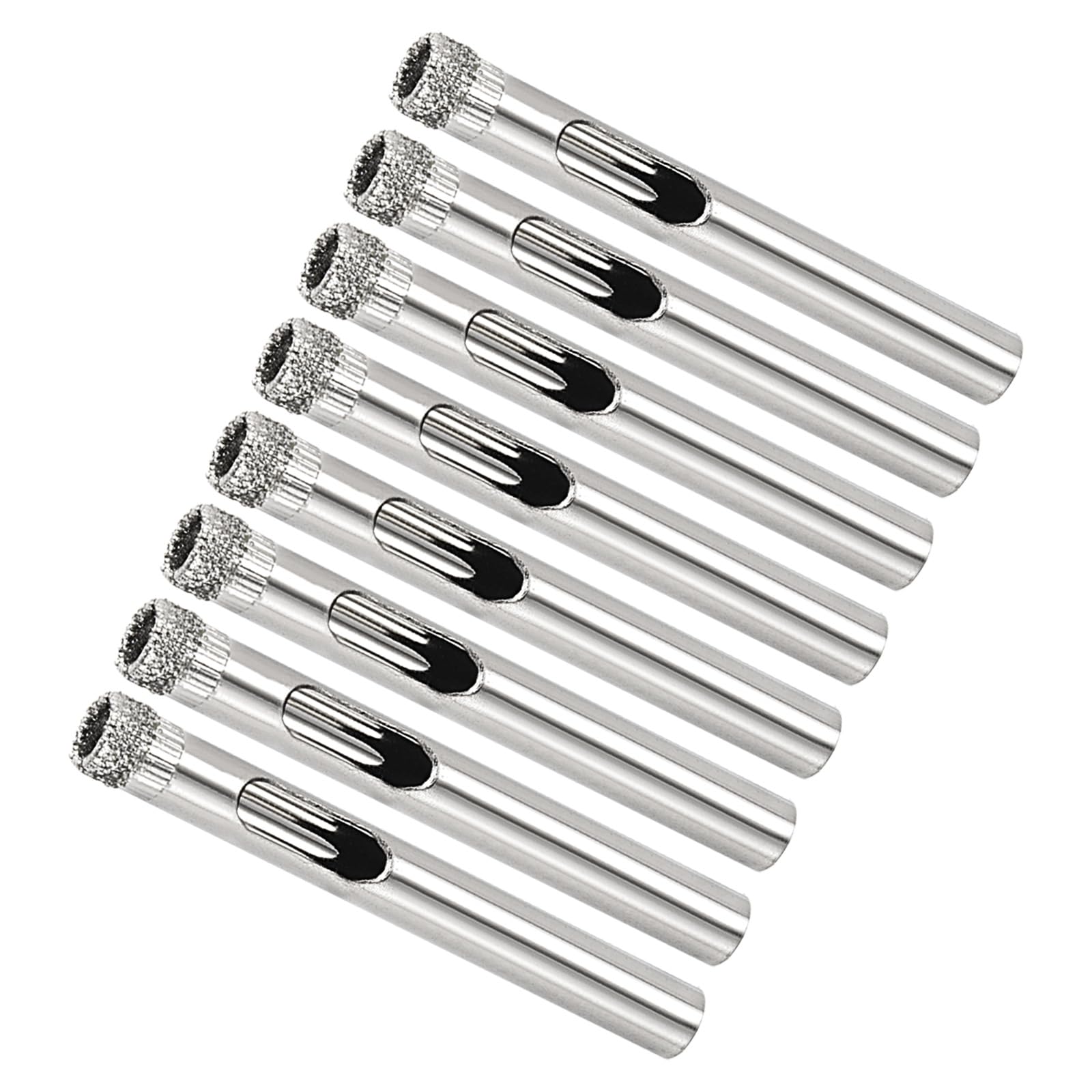 CoCud Diamond Hole Saws Drill Bits, 6mm / 1/4" Drilling Diameter, Nickel Plated Carbon Steel Drill Bit - (Applications: for Glass Ceramic Tiles Marble Stone), 8-Pieces