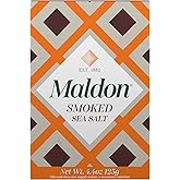 Maldon Salt, Smoked Sea Salt Flakes, 4.4 oz (125 g), Kosher, Natural, Gently Smoked Over Oak, Handcrafted, Gourmet, Pyramid C