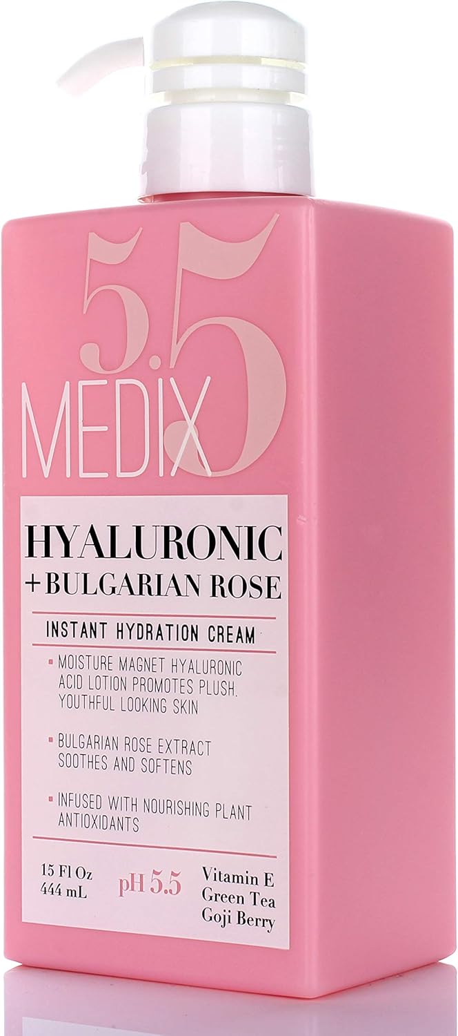 Medix 5.5 Hyaluronic Acid Cream w/Bulgarian Rose for face & body. Intense hydrating cream for wrinkles & fine lines. Anti-Aging Cream w/Goji Berry - Image 4