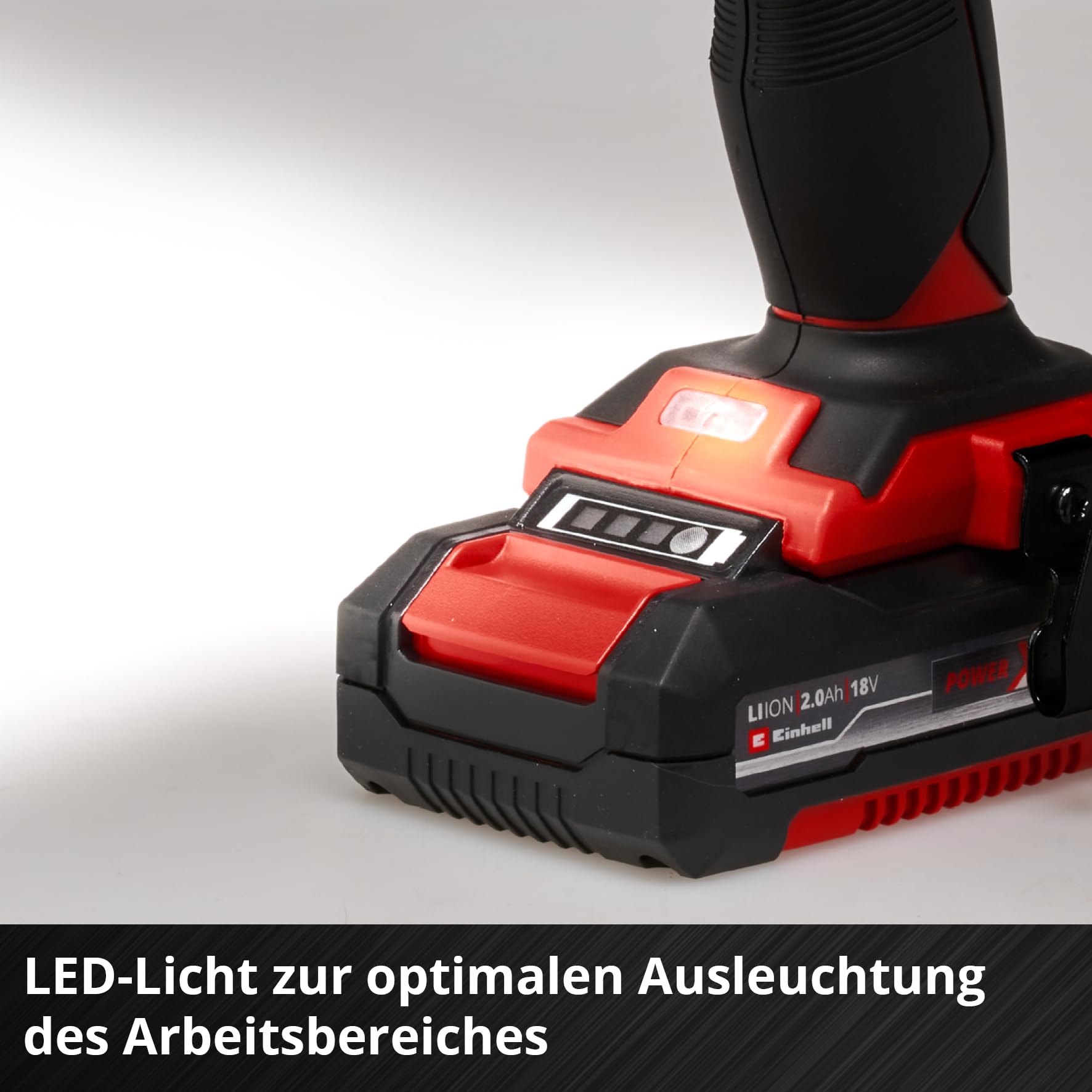 Einhell Akku-Schlagbohrschrauber TE-CD 18/48 Li-i Kit Power X-Change (18 V, 48 Nm, Schlagbohrfunktion, 13 mm Bohrfutter, 2 Gang, Koffer, inkl. 2x 2,0 Ah Akkus + Ladegerät) 7
