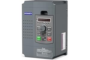 Single Phase to 3 Phase Converter, MYSWEETY 2.2KW VFD 220V/10A 0-3200Hz Output Variable Frequency Drive, Inverter for Spindle Motor Speed Control