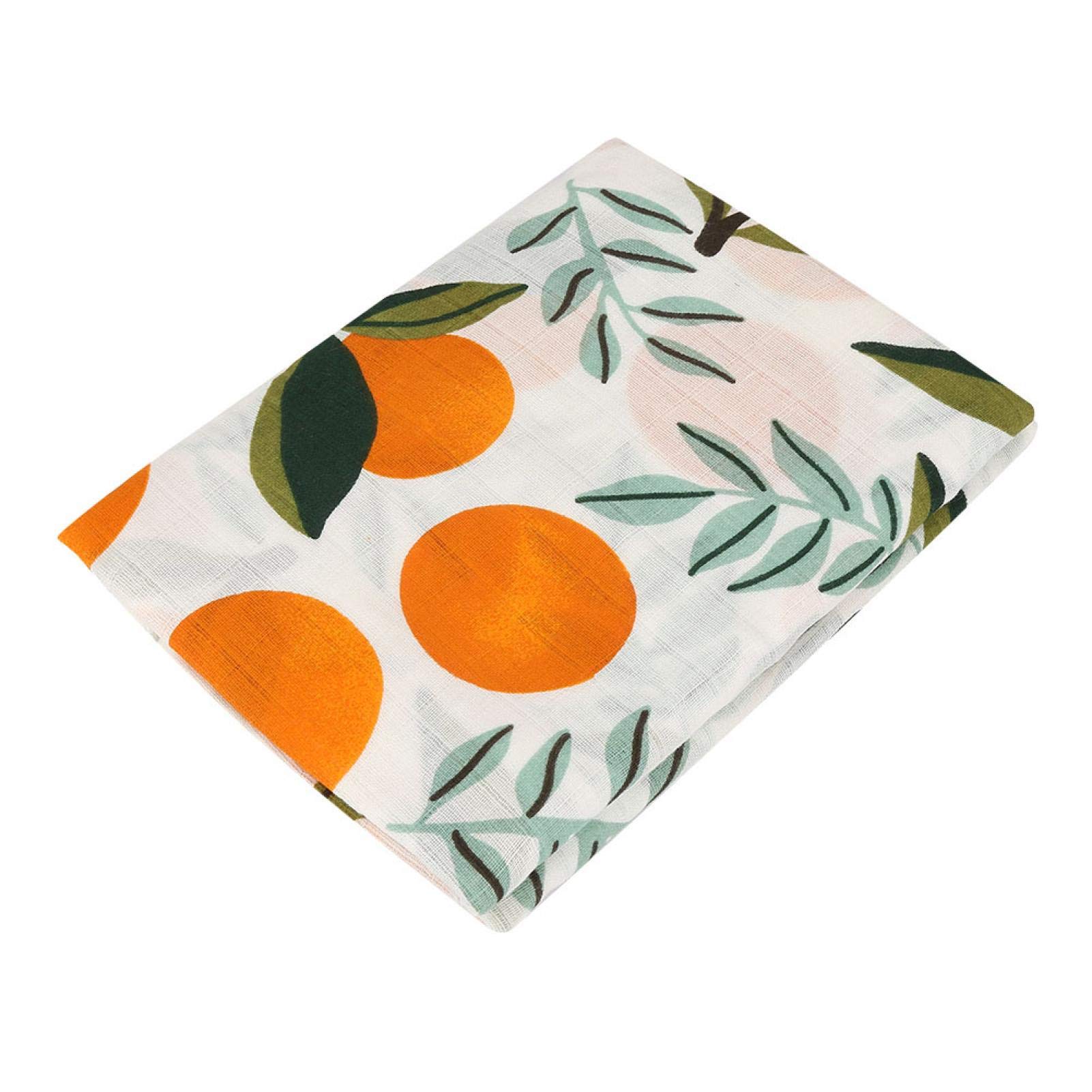 EFFACER Baby Cotton Blanket, Washable Baby Muslin Blanket Skin-friendly for All Year Around for Bath Towel for Sleeping Blanket for Baby Swaddle(orange)