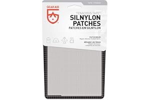 Gear AID Tenacious Tape Silnylon Patches for Silicone Tent and Tarp Repair, 3”x5”