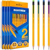 ECOTREE Pre-Sharpened #2 HB Pencils Bulk, School Supplies, 48 Count | Wood-Cased Number 2 Pencils for Kids Students, Latex-Free Eraser, Smooth Writing, Drawing, Teachers Classroom Supplies
