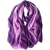 Lzylvta Cotton Silk Scarf Long Lightweight Scarf Elegant Soft Scarf Wraps Color Shade Scarves for Women