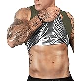 FUXERT Men's Sauna Vest Workout Sweat Tank Top Waist Trainer for Men Compression Sweat Enhancing Vest