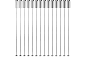 BREMOROU 20 Pcs Boutonniere Pins Corsage Pin Sewing Stick Long Needle Eye Pin Round Ball Metal Brooch Boutonniere Sticks with Stopper Suit Tie Hat Pin for DIY Craft Jewelry Making Accessories