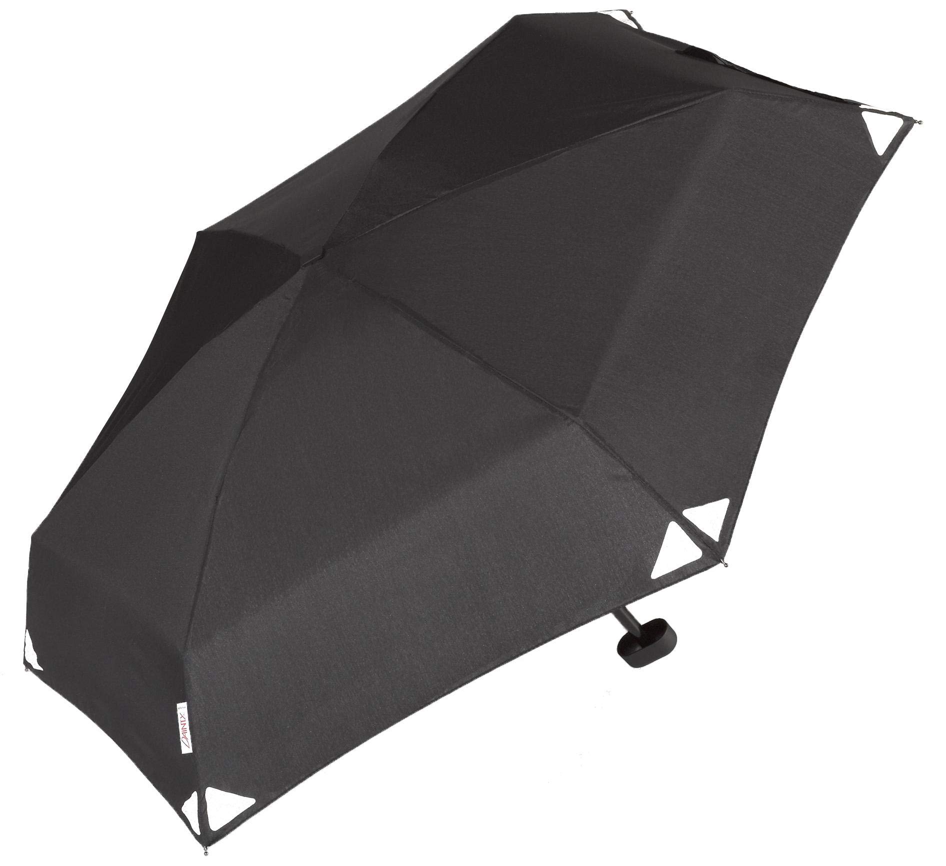 EuroSCHIRM Unisex - Adult Dainty Umbrella, Black Reflective, One Size