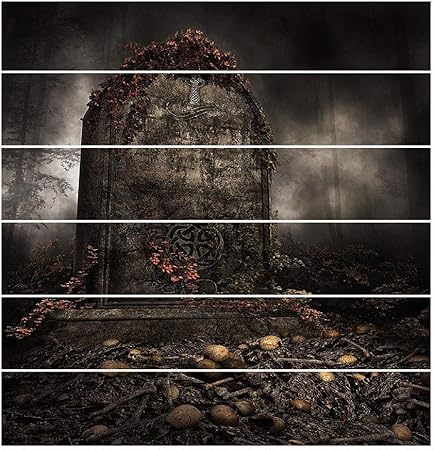 Tombstone escalera pegatinas, TerrorTombstones se pueden eliminar de la pasta para papel la casa encantada de la decoración del partido Inicio: Amazon.es: Hogar