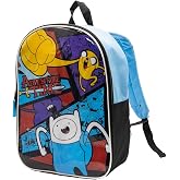 Fast Forward Adventure Time Kids Backpack - School Backpack for Boys | Cute School Bag - Backpack for School, Daycare &amp; Travel with Padded Straps, Roomy Main &amp; Front Zip Pocket
