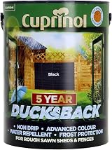 Cuprinol Ducksback 5 Year Shed and Fence Paint Black 5L