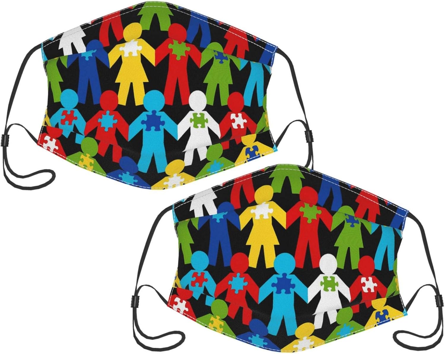 Caring for Autism 2 PCS Reusable Face Mask, Washable Face Masks, Dust