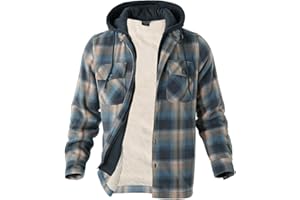 Facitisu Men's Winter Zip Up Hoodie Sherpa Fleece Sweatshirt Warm Thick heavyweight Coats