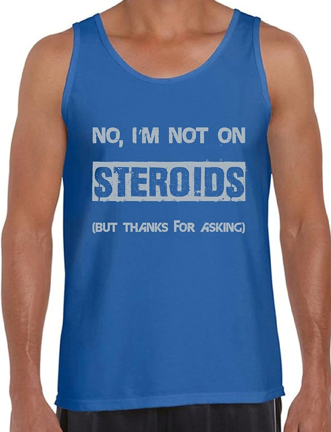 Assinom No I'm Not On Steroids Mens Funny Tank Tops Casual Style