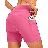 Women's 4D Padded Bike Shorts 5"/7" Riding Underwear Cycling Bicycle Road Biking Cycle Shorts for Women Zipper Pockets