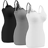 Angelhood Maternity Nursing Tank Tops for Breastfeeding,Womens Nursing Maternity Cami Built in Bra Sleep Bra