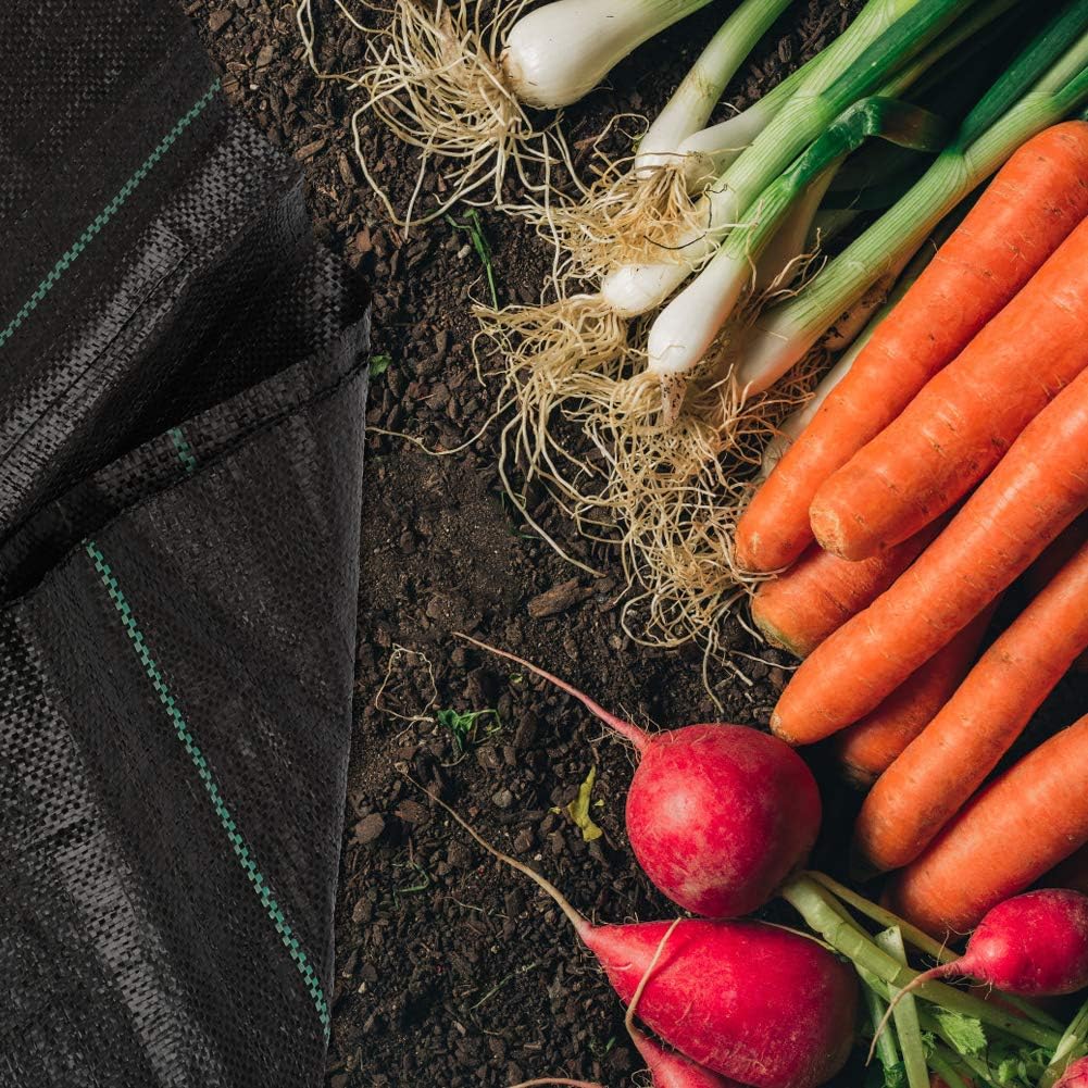 Weed Control Fabric Weed Barrier Membrane Woven 2m x 10m Black Sheet