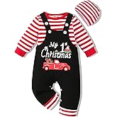 VINUOKER Baby Boy Christmas Clothes My First Christmas Outfits Sets New Years 3pc Pants Sets
