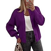 Zeagoo 2026 Cardigan Sweaters for Women Long Sleeve Chunky Knit Cardigan CEW Neck Button Down Fall Fashion Clothes