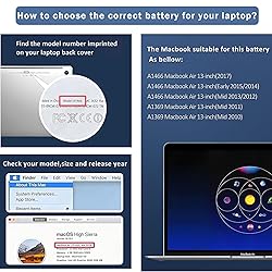 COWOOGMZ A1466 Battery for MacBook Air Battery
