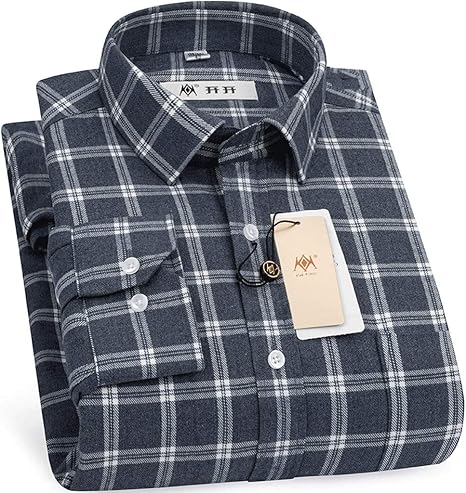 Amazon Co Jp Xxt 冬の男性の暖かいシャツとベルベットの厚い純粋な綿カジュアルビジネス長袖のシャツ Color D Size 45 ホーム キッチン