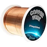 99.9% Pure 20 Gauge Copper Wire for Jewelry Making, 1 Pound 315 Ft for Art Crafts Design, Electroculture, Soft Copper Wire