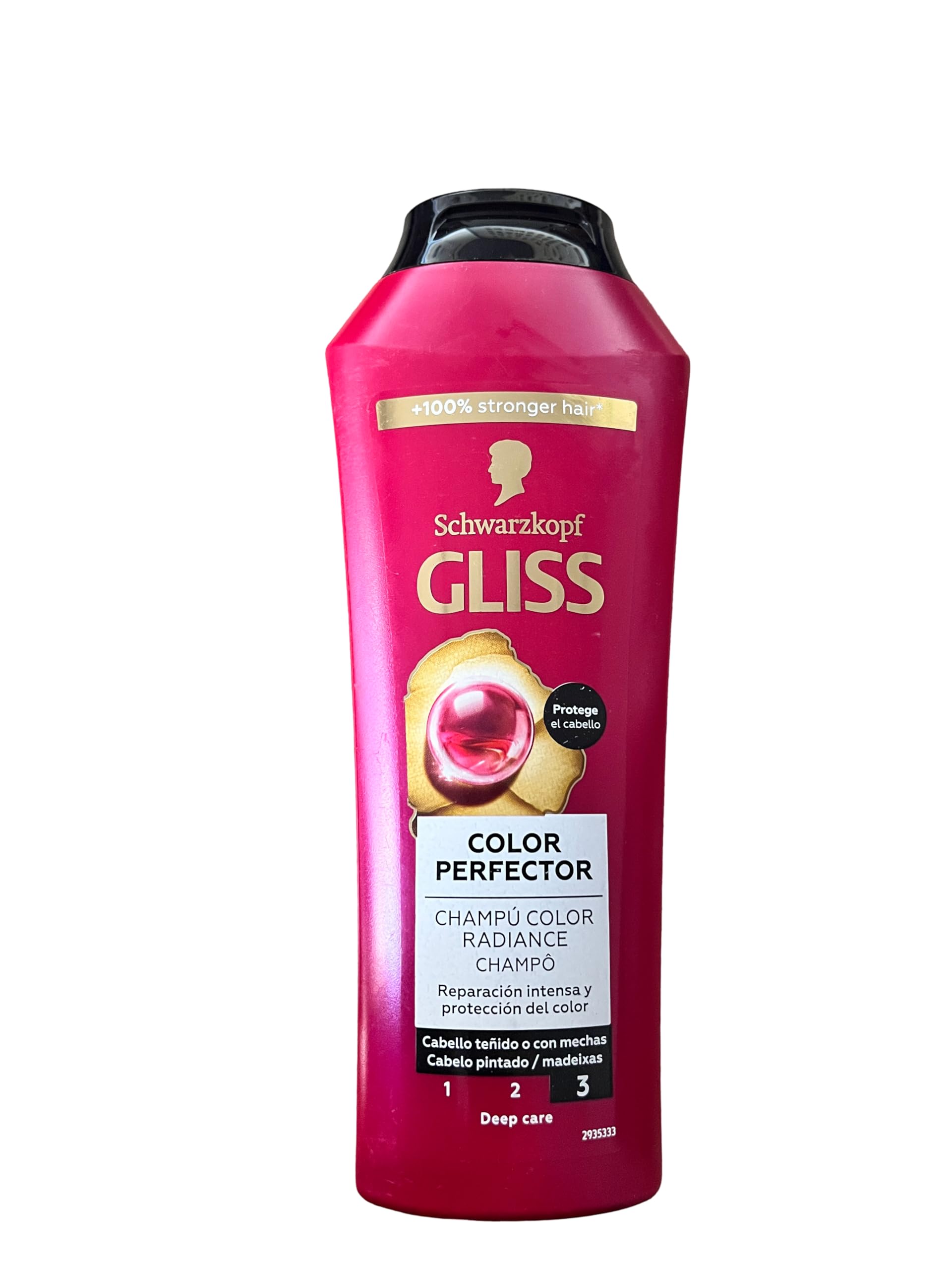 Schwarzkopf Gliss – Ultimate Colour Shampoo – For Color-Treated Hair or with Wicks – 3 x 250 ml
