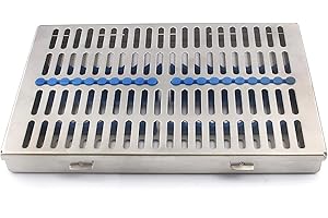 GS ONLINE G.S Dental Sterilization Cassette Autoclave Tray for 20 Instruments