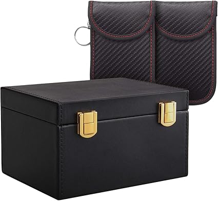 Cimoto Caja de Bloqueo de Se？Al Sin Llave RFID Caja Faraday para Llaves de Coche,