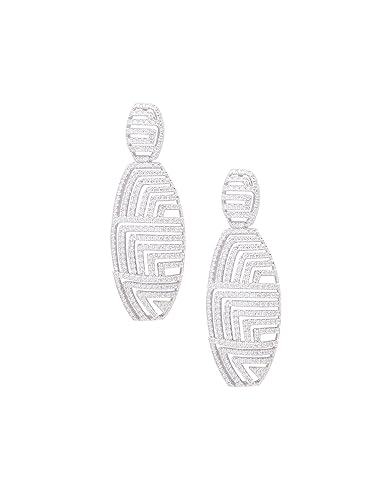 Women's Line-Work Brass Earring