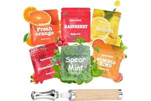 Replace Bad Habit Flavored Air Device with 18pcs Refillable Cores in 6 Flavors, Habit Support Refreshing Device for Stress Re