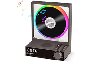 BODYMASTER HOTT CD Player Portable, Bluetooth 5.3 Rechargeable Desktop CD Player with RGB Lights, Portable CD Player with HiFi Speakers, Supports TF Card, Transcription, LED Screen CD Player for Home(Grey)