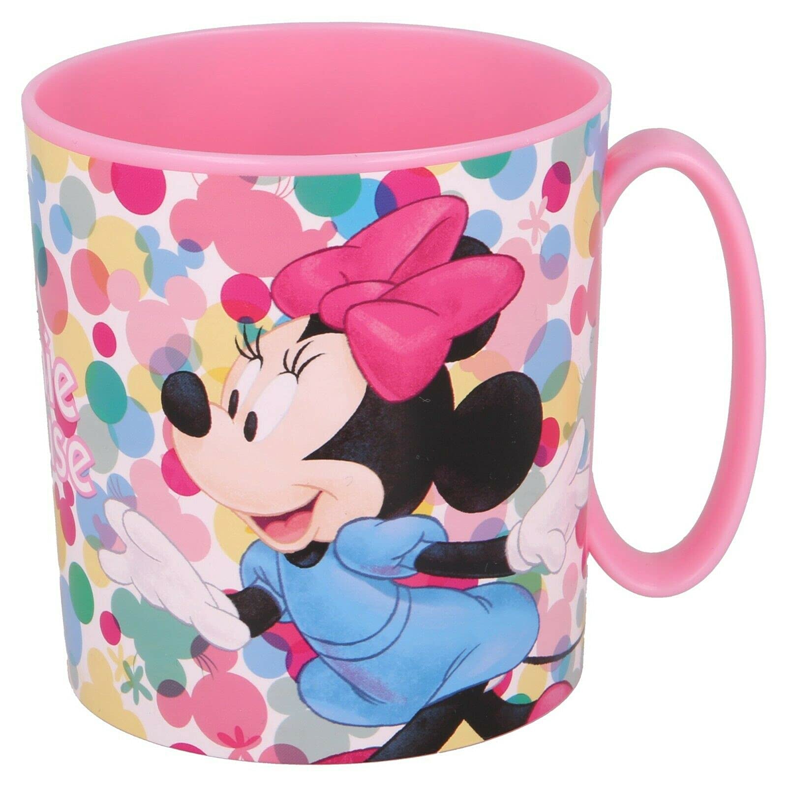 Gold1 Kids Character Licence Mug 350ML Drinking Re-Usable Plastic Cup Microwave Safe (Minnie Mouse Feel)