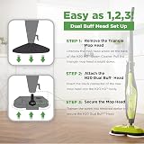 H2O HD 5-in-1 Plus Dual Buff Floor Steam Mop Handheld Cleaner view 9