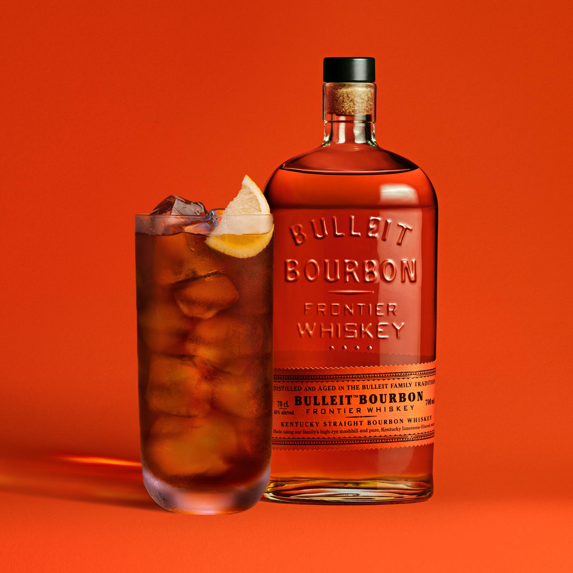 Bulleit Bourbon Frontier, American High Rye Whiskey, Geschenkempfehlung für Freunde & die Liebsten, handverlesene Kentucky Tradition, 45% vol, 700ml Einzelflasche 5