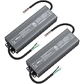 EMITEVER Triac Dimmable LED Driver,2 Packs 80W Power Supply,AC 120V to DC 24V Transformer,Compatible with Lutron and Leviton Dimmers,for LED Lighting,Class 2,ETL Certified,Waterproof IP66