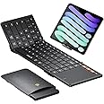 ProtoArc Foldable Bluetooth Keyboard with Touchpad, XK01 TP Portable Folding Keyboard for Travel, Full Size Keys, Large Track