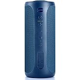 SOWO Waterproof Speaker Bluetooth Wireless- Portable Speaker Loud with Built-in Subwoofer and Tweeter, Extra Bass, Stereo Sound, IP67, Colorful Lights for Party, Outdoor, Camping - Blue