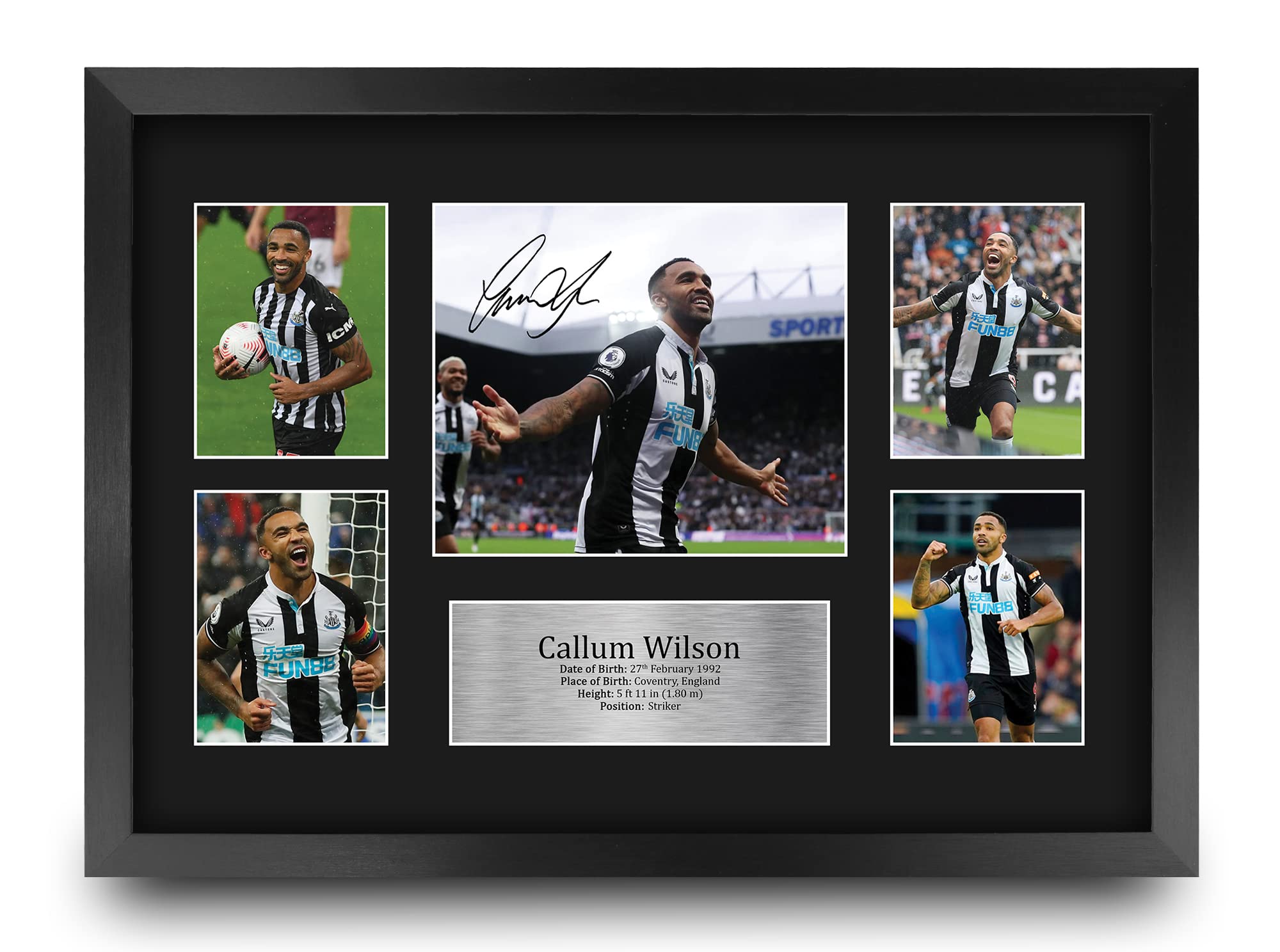 HWC Trading FR A3 Callum Wilson Magpies Printed Memorabilia Signed Autograph Photograph Display for Football Fans and Supporters - A3 Framed