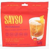 SAYSO Old Fashioned Original Cocktail Tea Bag w/ Bitters &amp; Orange, 8-Pack | Steep in Whiskey &amp; Water Under 1 Min, Real Ingredients, 4g Sugar, Vegan, Kosher, Travel-Friendly Cocktail or Mocktail