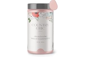 COUNTRY CHIC PAINT Chalk Style Paint - For Furniture, Home Decor, Crafts - Eco-Friendly - All-In-One - No Wax Needed (Vintage Cupcake [light pink], Quart (32 oz))