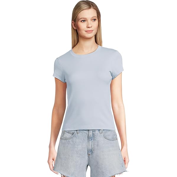 Madewell Women's Brightside Short Sleeve Andy Tee, Dark Coffee